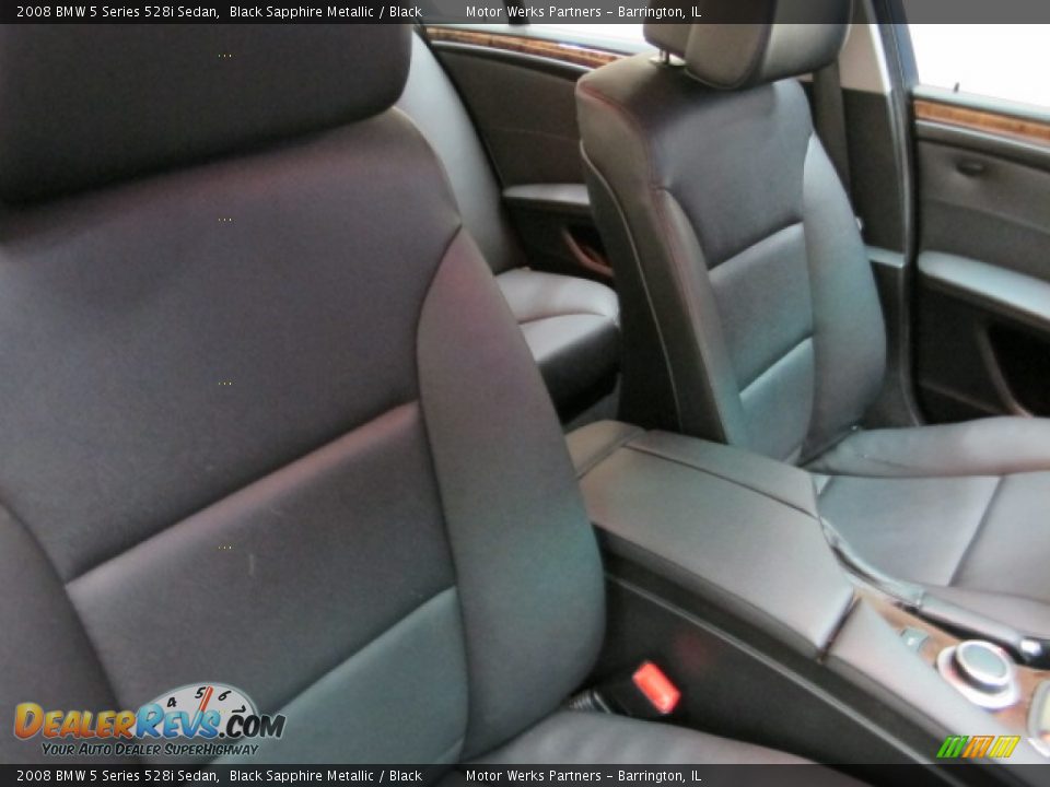 2008 BMW 5 Series 528i Sedan Black Sapphire Metallic / Black Photo #24