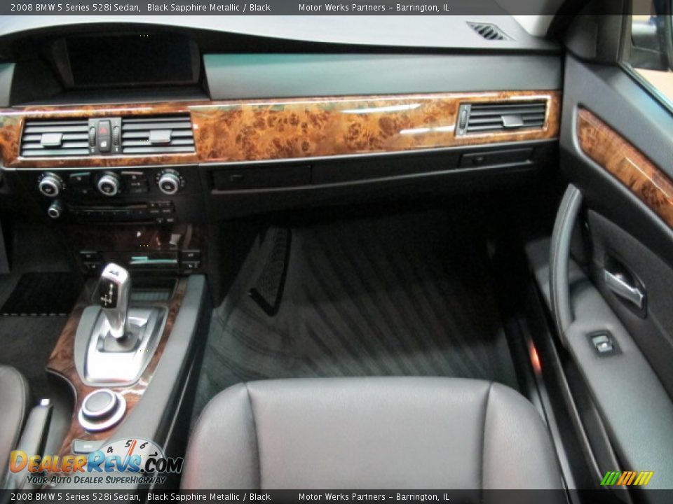 2008 BMW 5 Series 528i Sedan Black Sapphire Metallic / Black Photo #26