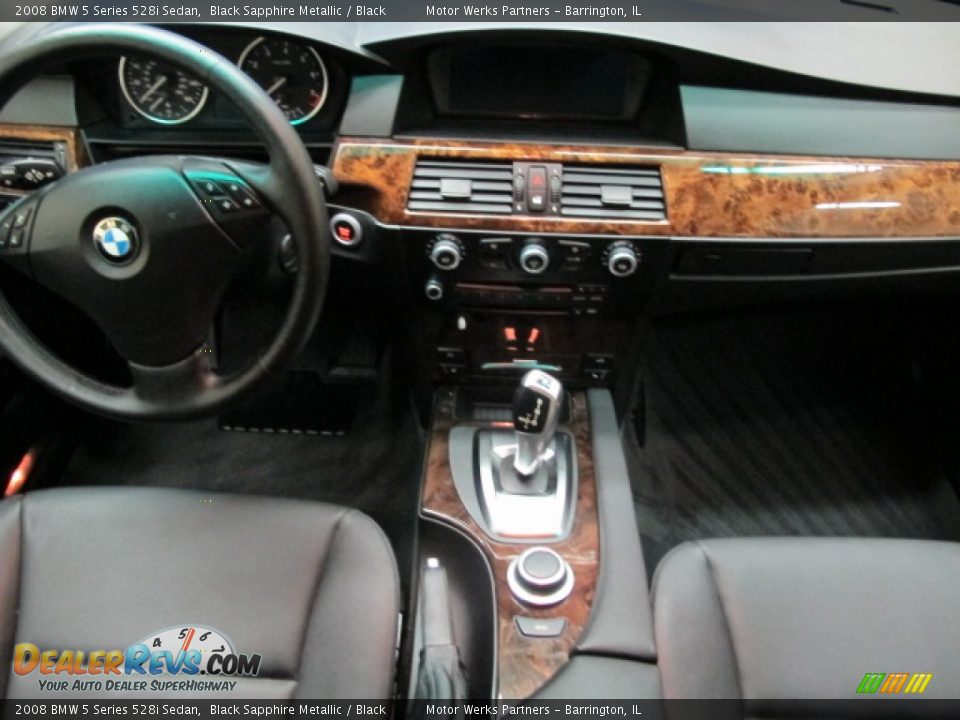 2008 BMW 5 Series 528i Sedan Black Sapphire Metallic / Black Photo #27