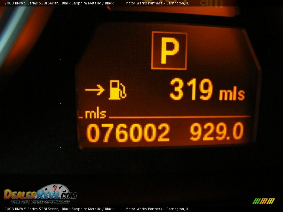 2008 BMW 5 Series 528i Sedan Black Sapphire Metallic / Black Photo #29
