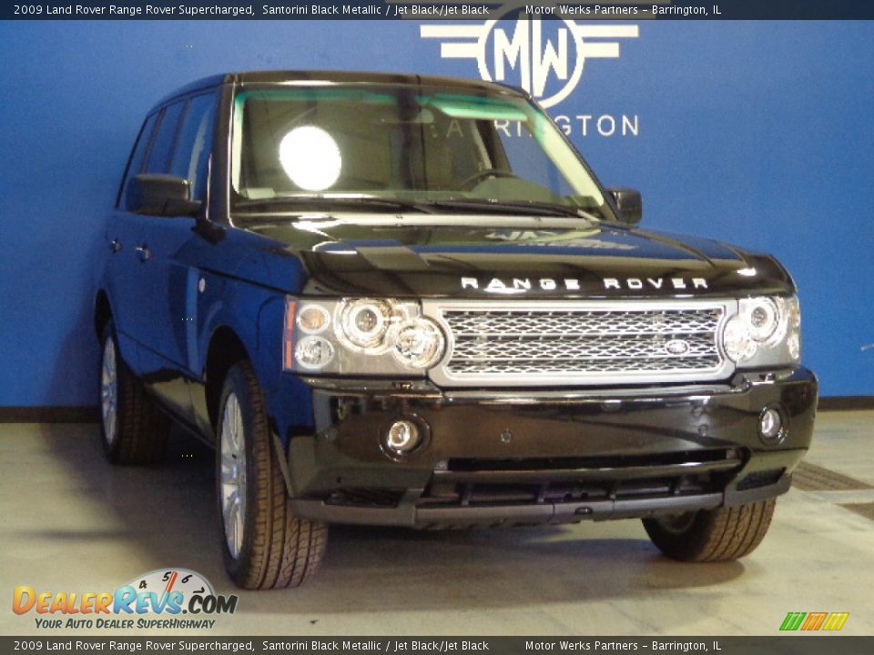 2009 Land Rover Range Rover Supercharged Santorini Black Metallic / Jet Black/Jet Black Photo #1