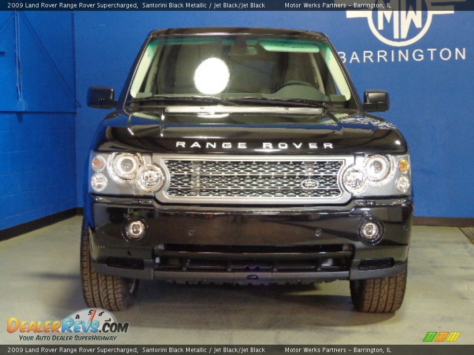 2009 Land Rover Range Rover Supercharged Santorini Black Metallic / Jet Black/Jet Black Photo #2