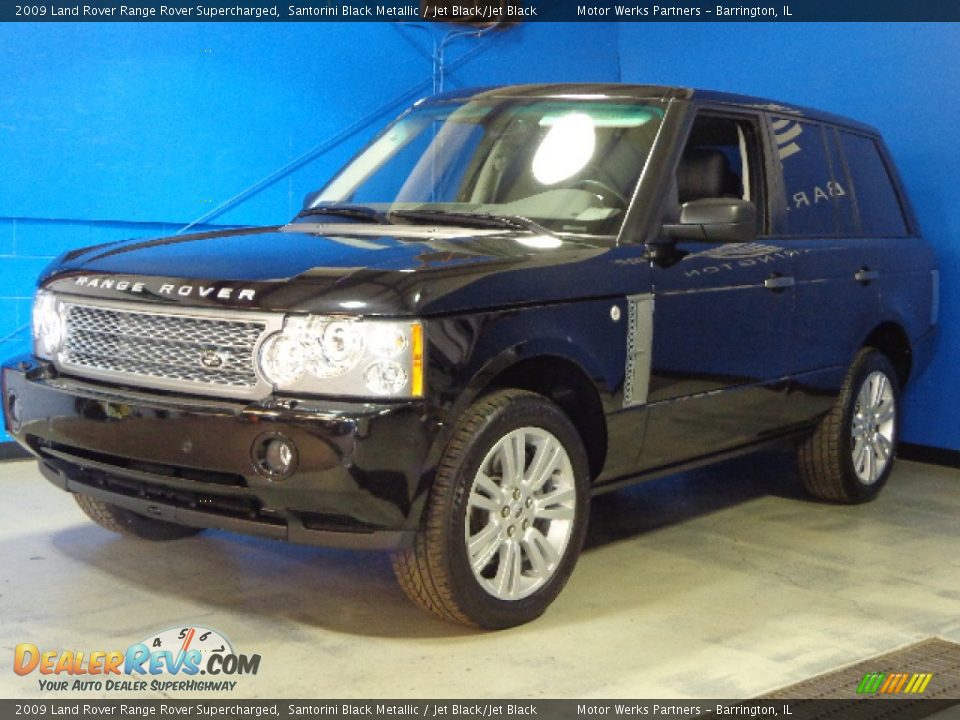 2009 Land Rover Range Rover Supercharged Santorini Black Metallic / Jet Black/Jet Black Photo #3