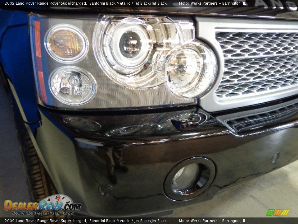 2009 Land Rover Range Rover Supercharged Santorini Black Metallic / Jet Black/Jet Black Photo #4