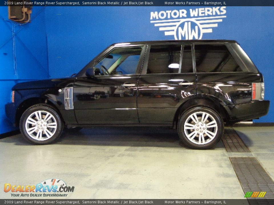 2009 Land Rover Range Rover Supercharged Santorini Black Metallic / Jet Black/Jet Black Photo #7