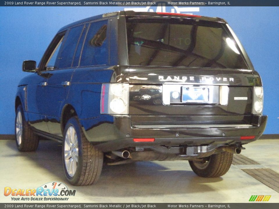 2009 Land Rover Range Rover Supercharged Santorini Black Metallic / Jet Black/Jet Black Photo #8