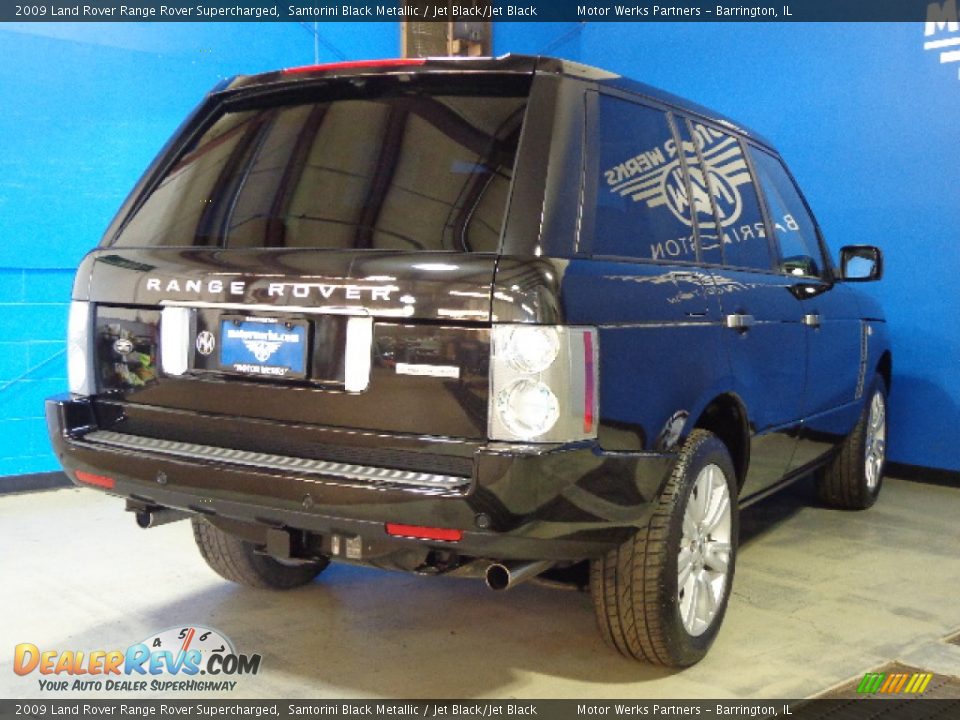 2009 Land Rover Range Rover Supercharged Santorini Black Metallic / Jet Black/Jet Black Photo #9