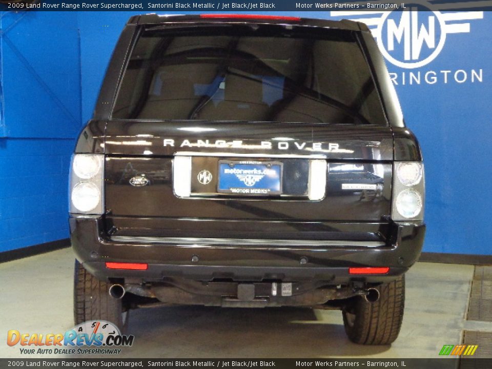 2009 Land Rover Range Rover Supercharged Santorini Black Metallic / Jet Black/Jet Black Photo #10