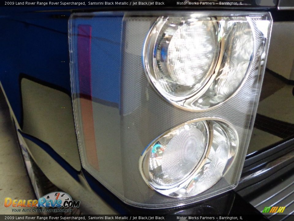 2009 Land Rover Range Rover Supercharged Santorini Black Metallic / Jet Black/Jet Black Photo #11