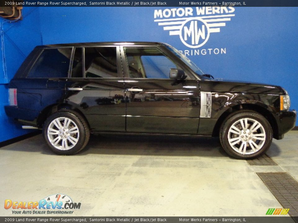 2009 Land Rover Range Rover Supercharged Santorini Black Metallic / Jet Black/Jet Black Photo #14