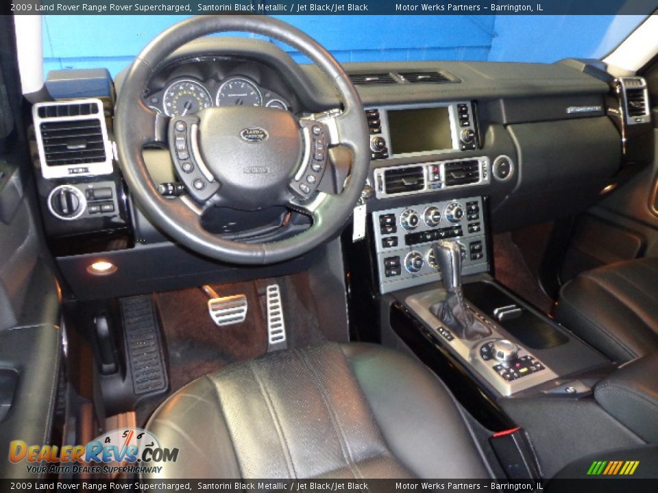 2009 Land Rover Range Rover Supercharged Santorini Black Metallic / Jet Black/Jet Black Photo #25
