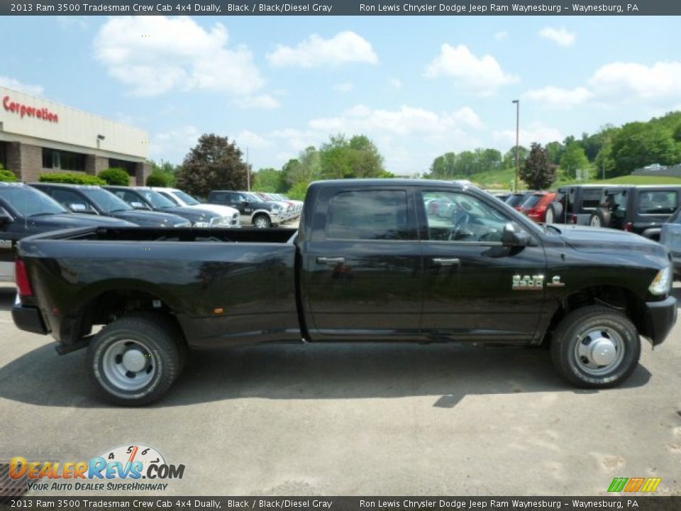 2013 Ram 3500 Tradesman Crew Cab 4x4 Dually Black / Black/Diesel Gray Photo #7