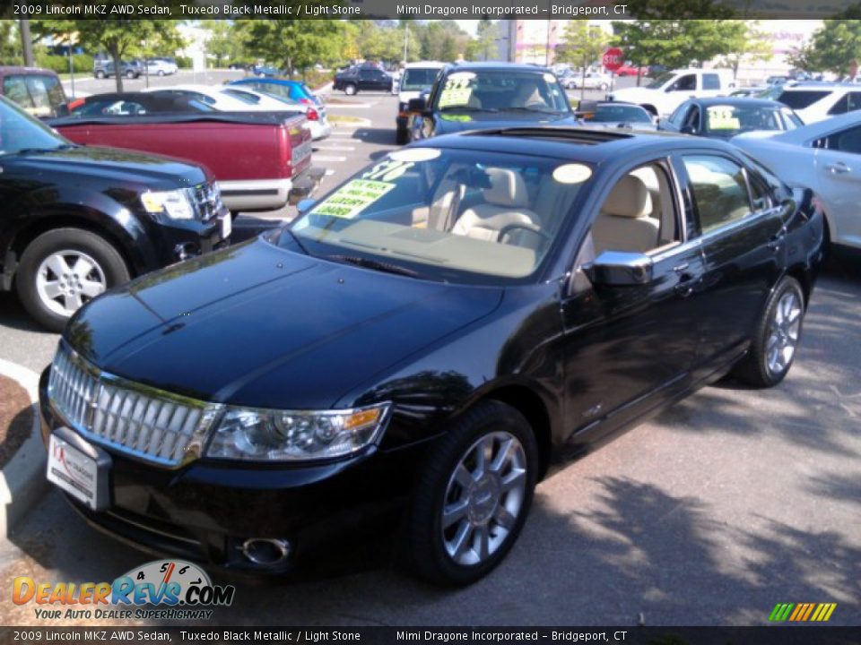 2009 Lincoln MKZ AWD Sedan Tuxedo Black Metallic / Light Stone Photo #1