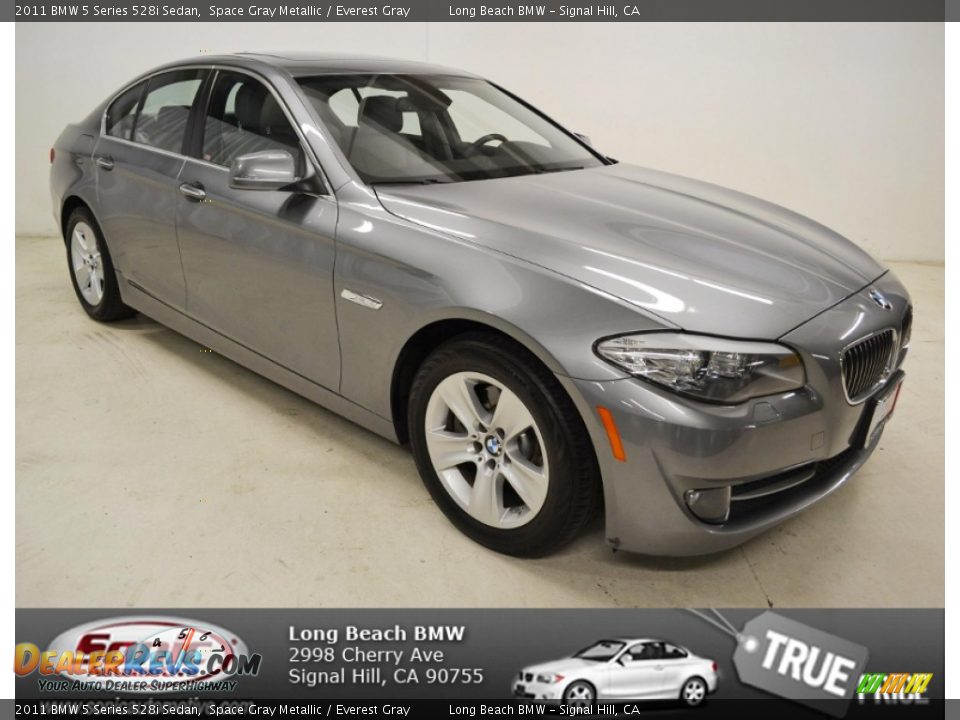 2011 BMW 5 Series 528i Sedan Space Gray Metallic / Everest Gray Photo #1