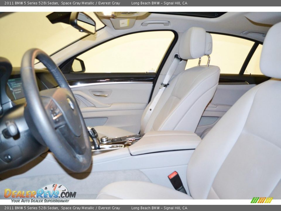 Everest Gray Interior - 2011 BMW 5 Series 528i Sedan Photo #10