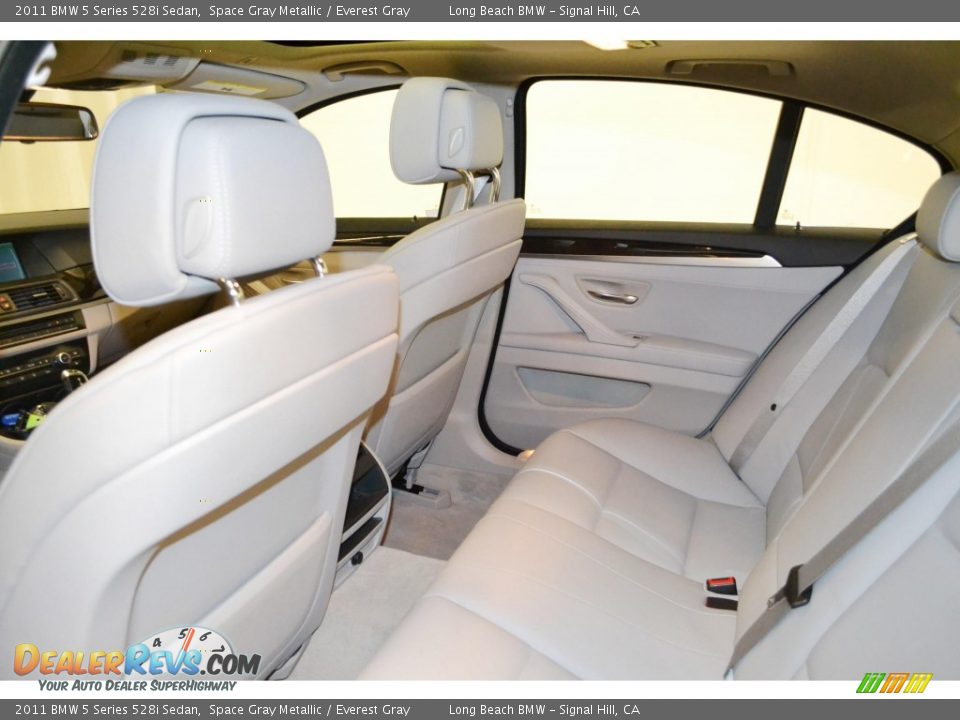 Rear Seat of 2011 BMW 5 Series 528i Sedan Photo #15