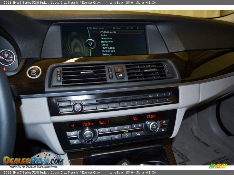 2011 BMW 5 Series 528i Sedan Space Gray Metallic / Everest Gray Photo #23