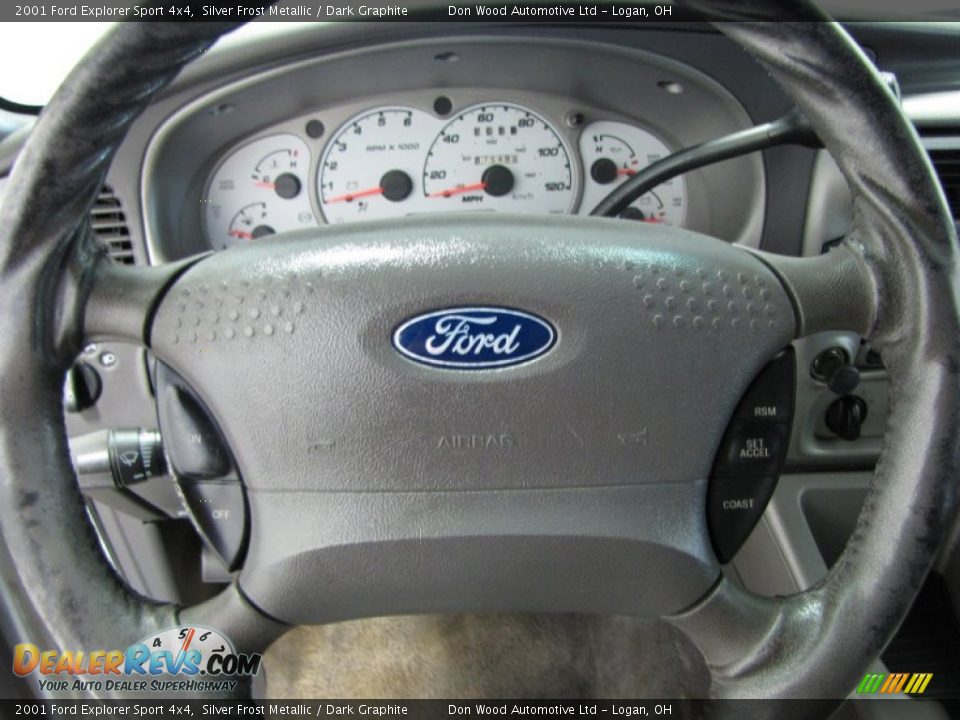 2001 Ford Explorer Sport 4x4 Silver Frost Metallic / Dark Graphite Photo #10