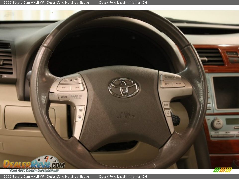 2009 Toyota Camry XLE V6 Desert Sand Metallic / Bisque Photo #6