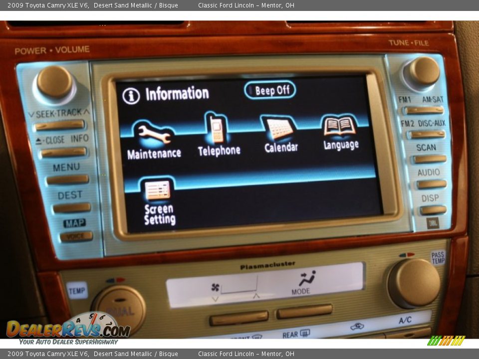 2009 Toyota Camry XLE V6 Desert Sand Metallic / Bisque Photo #15