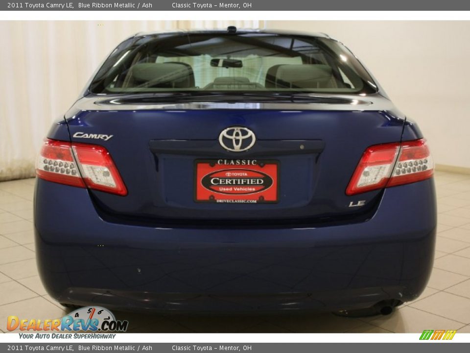 2011 Toyota Camry LE Blue Ribbon Metallic / Ash Photo #13