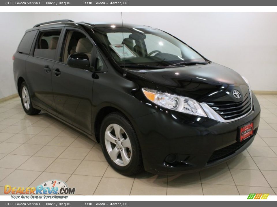 2012 Toyota Sienna LE Black / Bisque Photo #1
