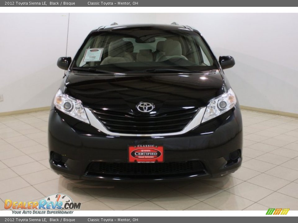 2012 Toyota Sienna LE Black / Bisque Photo #2