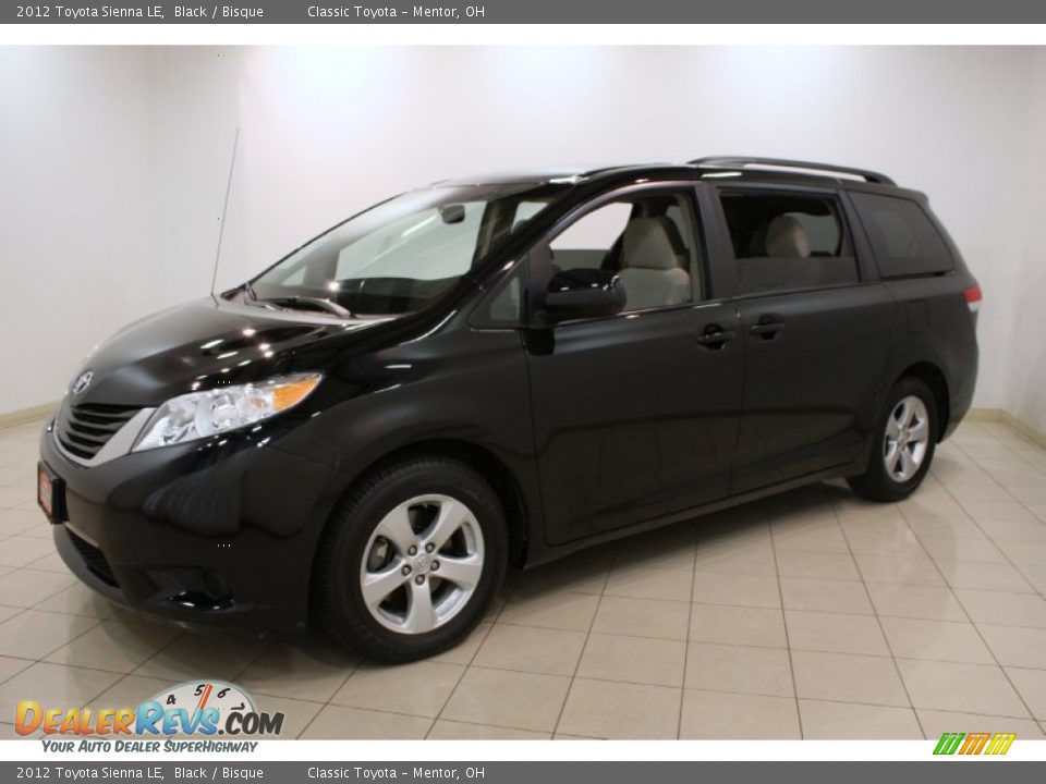 2012 Toyota Sienna LE Black / Bisque Photo #3