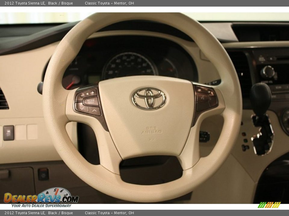 2012 Toyota Sienna LE Black / Bisque Photo #7