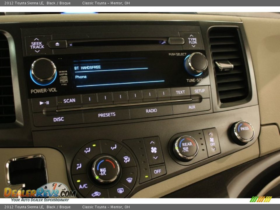 2012 Toyota Sienna LE Black / Bisque Photo #11