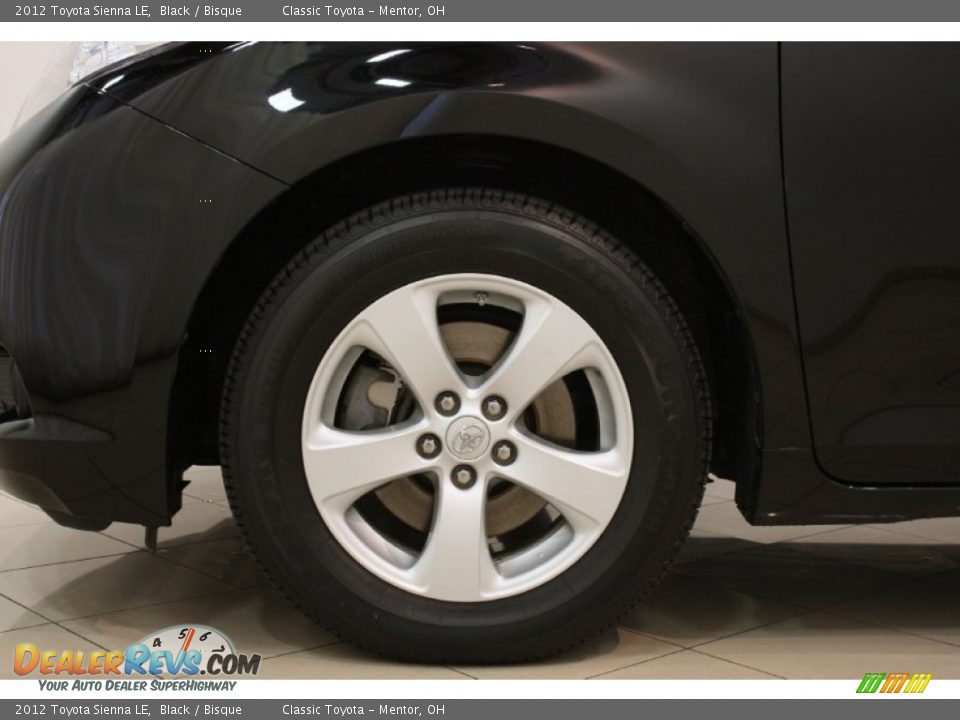 2012 Toyota Sienna LE Black / Bisque Photo #20