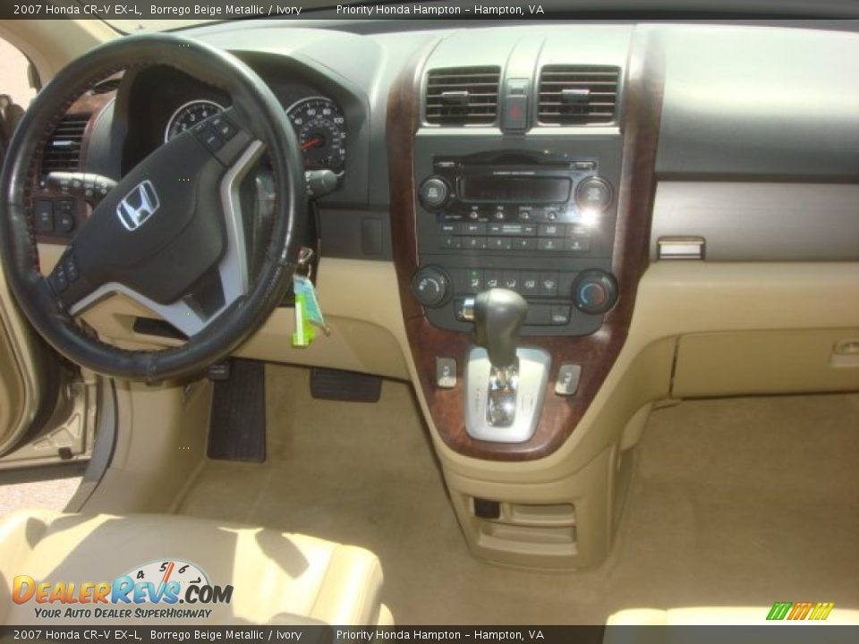 2007 Honda CR-V EX-L Borrego Beige Metallic / Ivory Photo #16