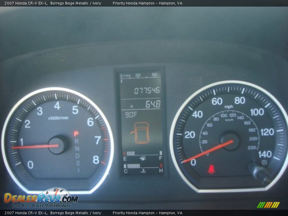 2007 Honda CR-V EX-L Borrego Beige Metallic / Ivory Photo #20