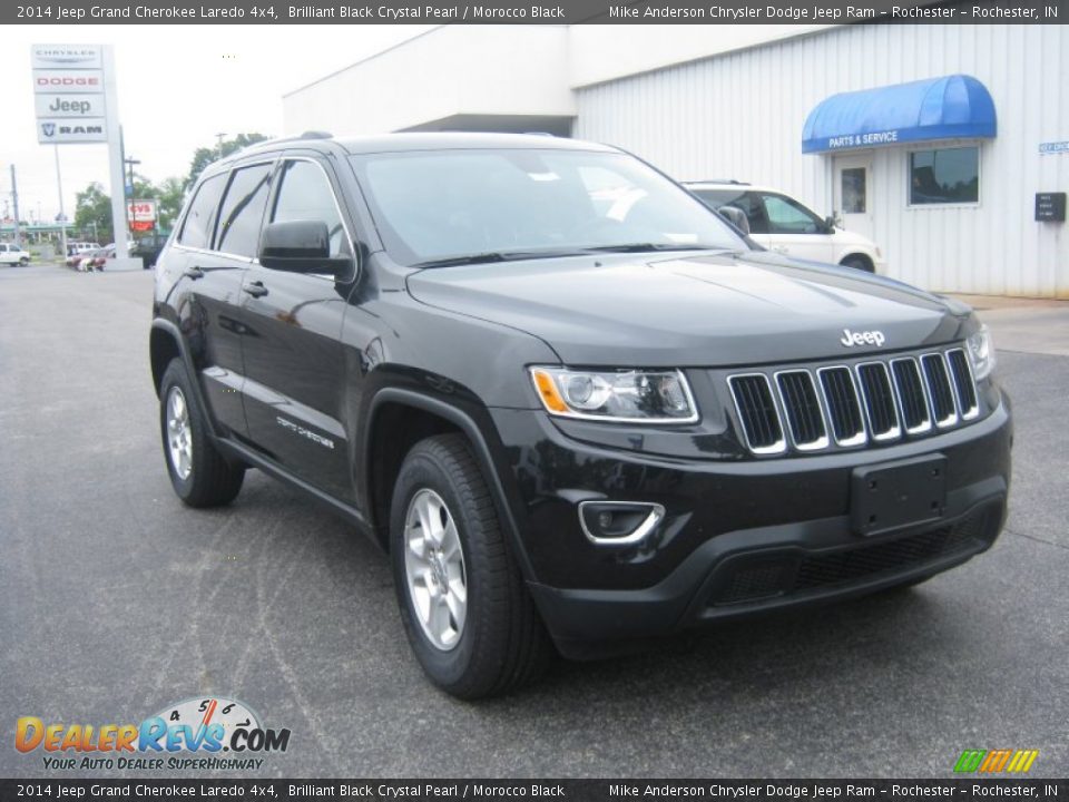 2014 Jeep Grand Cherokee Laredo 4x4 Brilliant Black Crystal Pearl / Morocco Black Photo #1