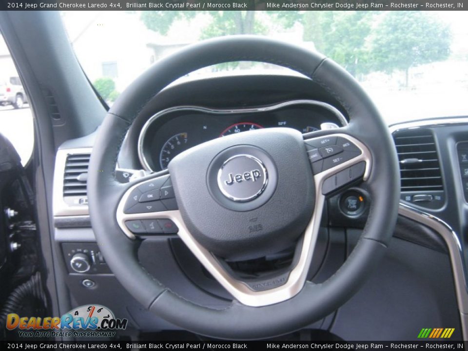 2014 Jeep Grand Cherokee Laredo 4x4 Brilliant Black Crystal Pearl / Morocco Black Photo #7