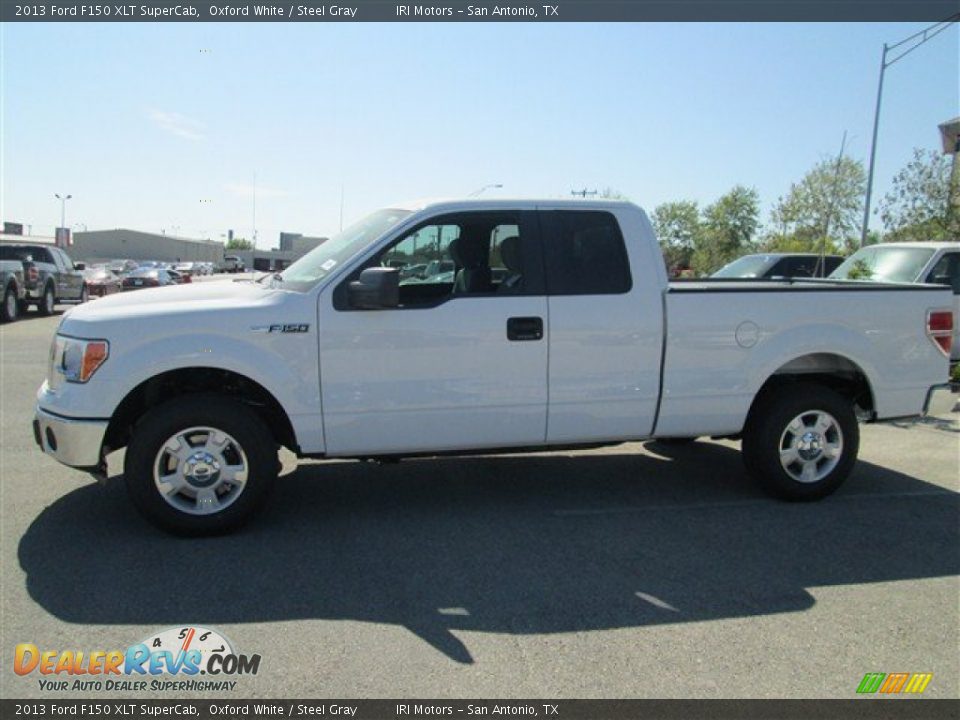 2013 Ford F150 XLT SuperCab Oxford White / Steel Gray Photo #6