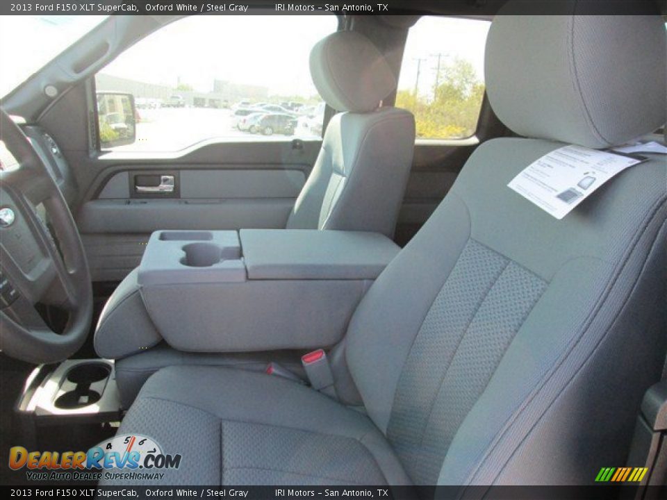 2013 Ford F150 XLT SuperCab Oxford White / Steel Gray Photo #14