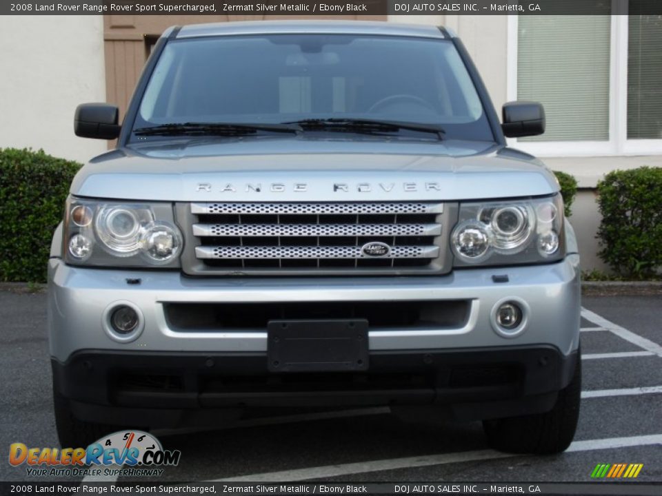 2008 Land Rover Range Rover Sport Supercharged Zermatt Silver Metallic / Ebony Black Photo #5