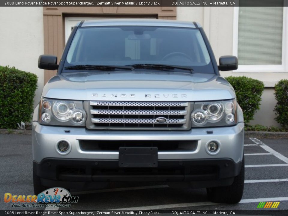 2008 Land Rover Range Rover Sport Supercharged Zermatt Silver Metallic / Ebony Black Photo #6