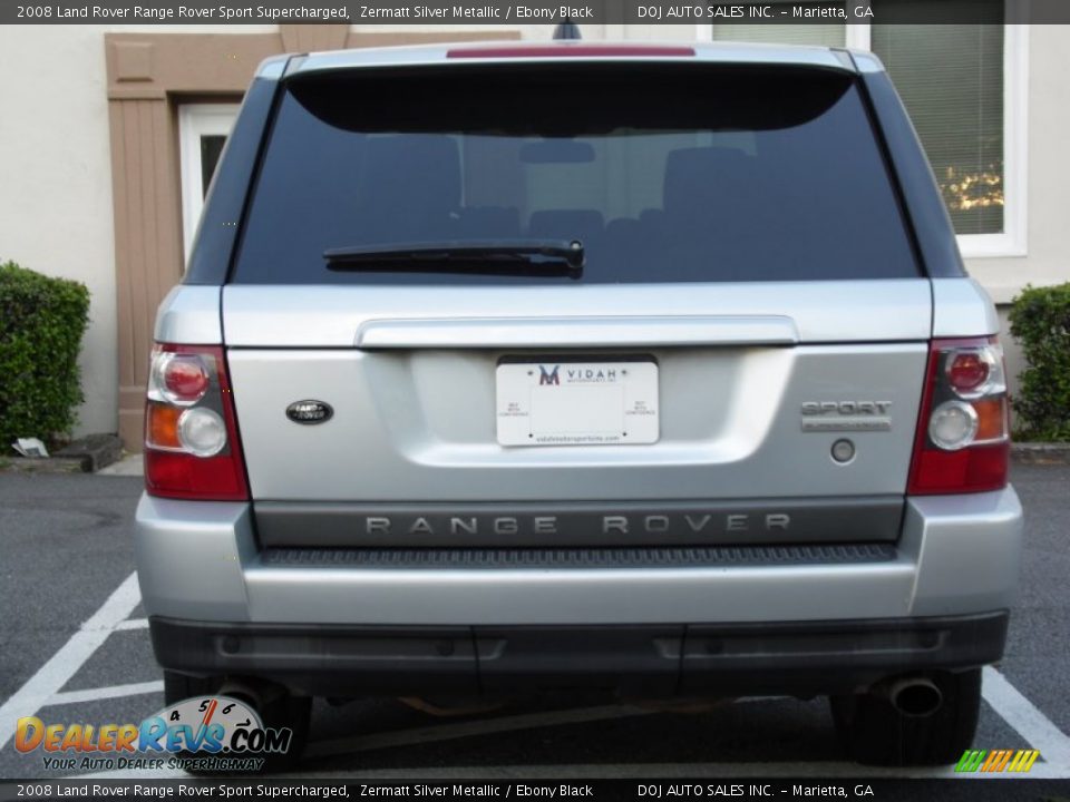 2008 Land Rover Range Rover Sport Supercharged Zermatt Silver Metallic / Ebony Black Photo #15