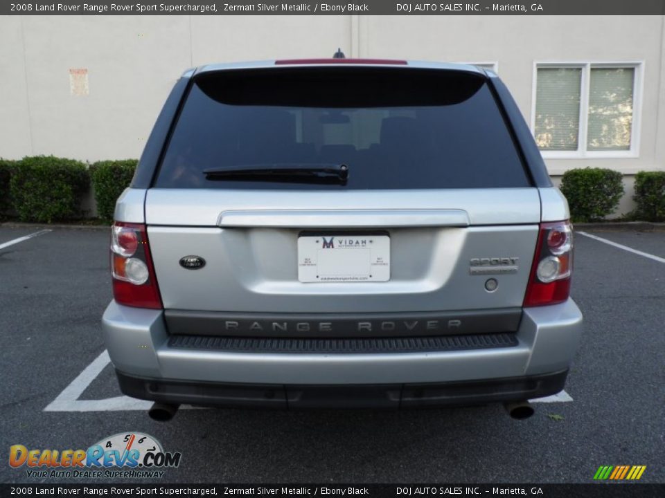 2008 Land Rover Range Rover Sport Supercharged Zermatt Silver Metallic / Ebony Black Photo #16