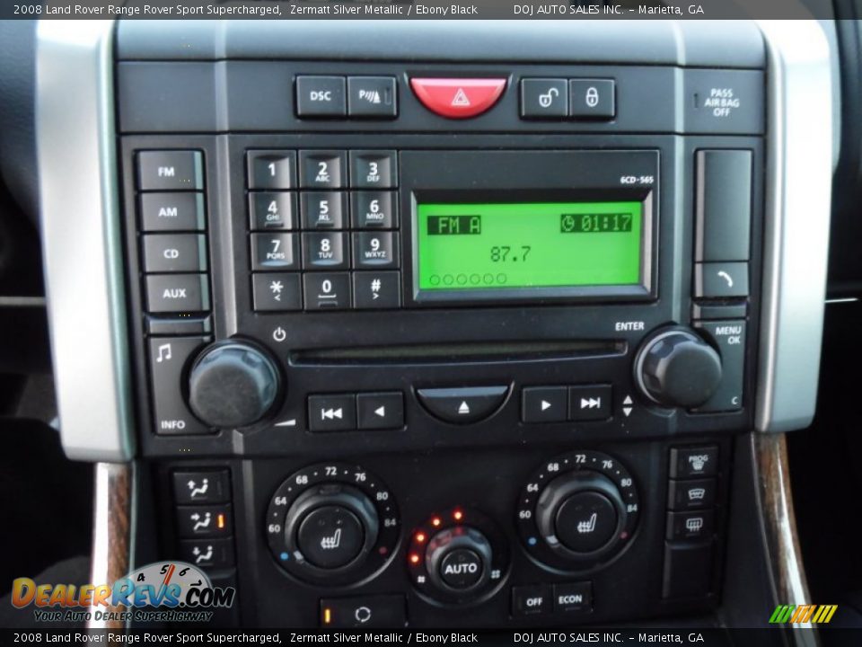 2008 Land Rover Range Rover Sport Supercharged Zermatt Silver Metallic / Ebony Black Photo #20