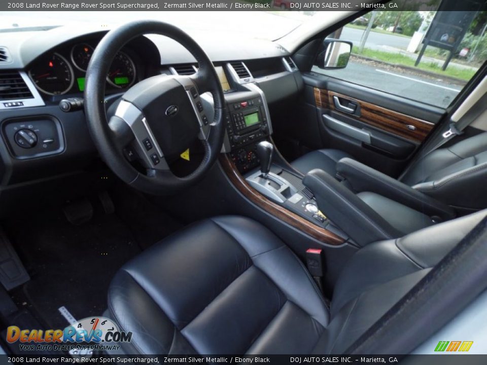 2008 Land Rover Range Rover Sport Supercharged Zermatt Silver Metallic / Ebony Black Photo #24