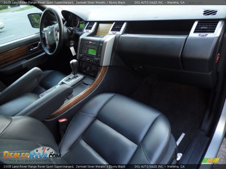 2008 Land Rover Range Rover Sport Supercharged Zermatt Silver Metallic / Ebony Black Photo #25