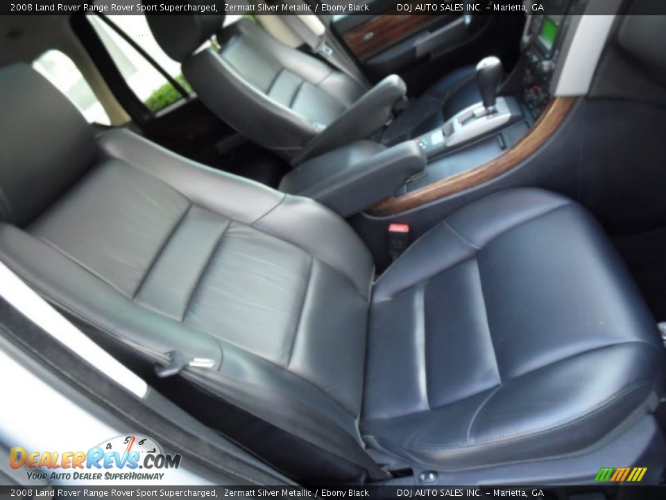 2008 Land Rover Range Rover Sport Supercharged Zermatt Silver Metallic / Ebony Black Photo #26
