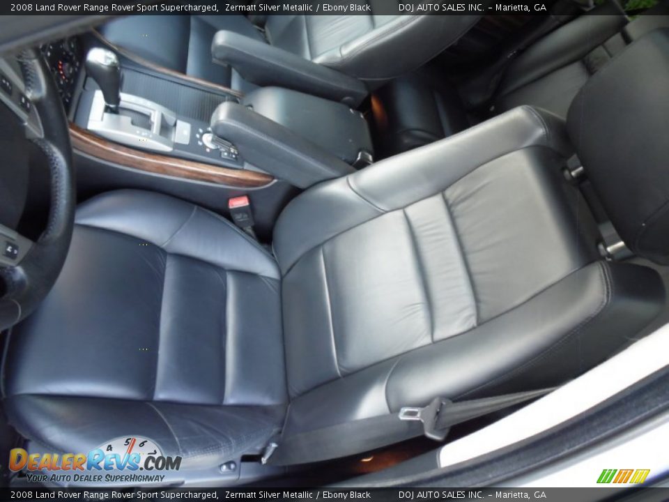2008 Land Rover Range Rover Sport Supercharged Zermatt Silver Metallic / Ebony Black Photo #27
