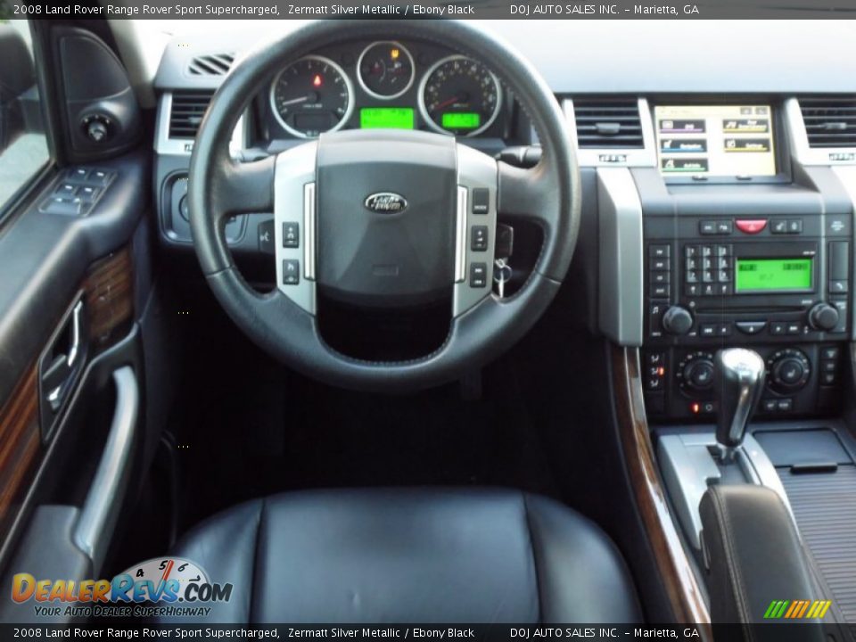 2008 Land Rover Range Rover Sport Supercharged Zermatt Silver Metallic / Ebony Black Photo #28