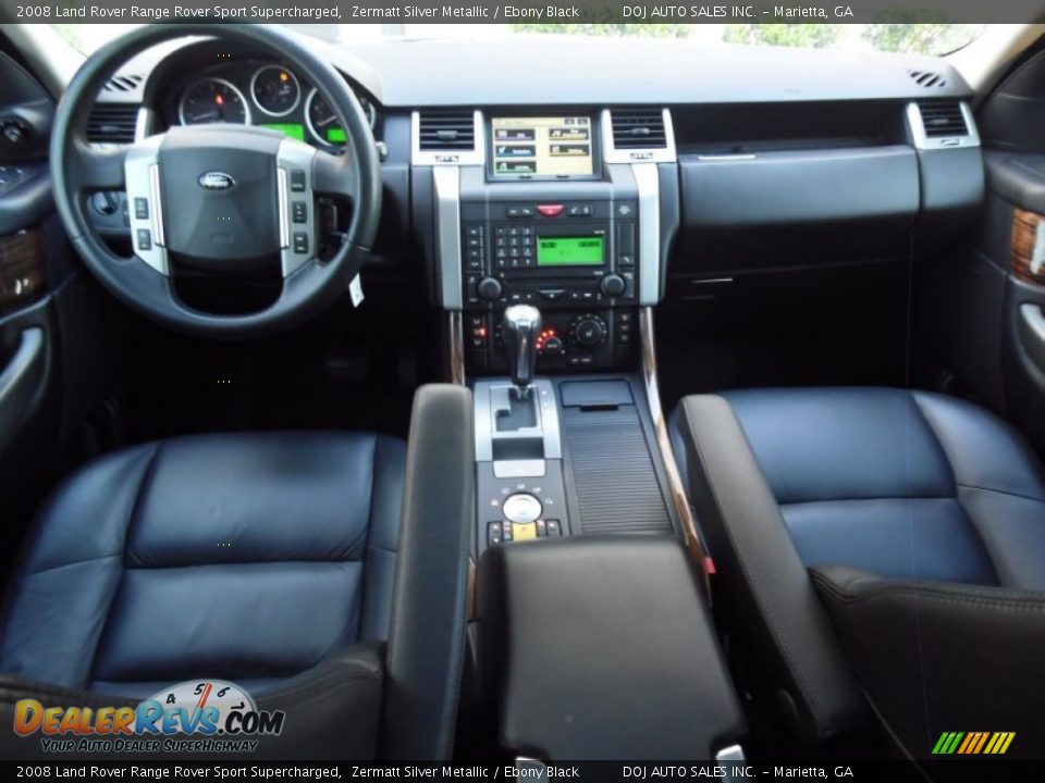 2008 Land Rover Range Rover Sport Supercharged Zermatt Silver Metallic / Ebony Black Photo #29