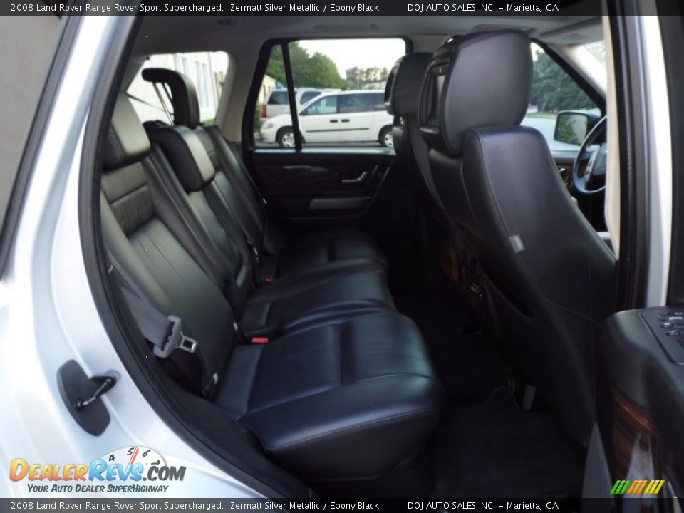 2008 Land Rover Range Rover Sport Supercharged Zermatt Silver Metallic / Ebony Black Photo #31