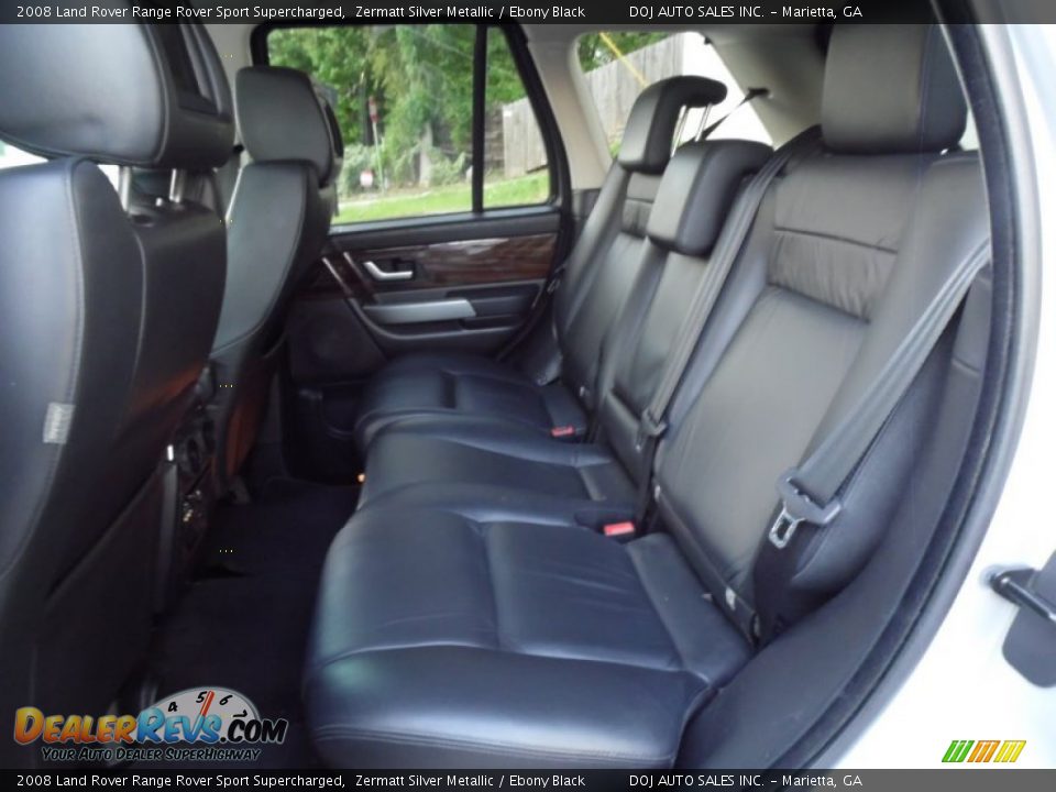 2008 Land Rover Range Rover Sport Supercharged Zermatt Silver Metallic / Ebony Black Photo #32